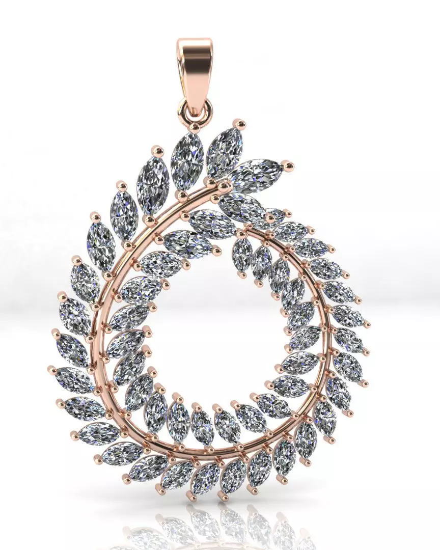 marquise jewelry pendant 3D print model