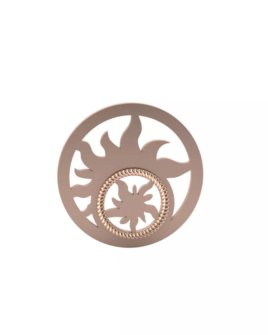 free gold pendant Free 3D print model