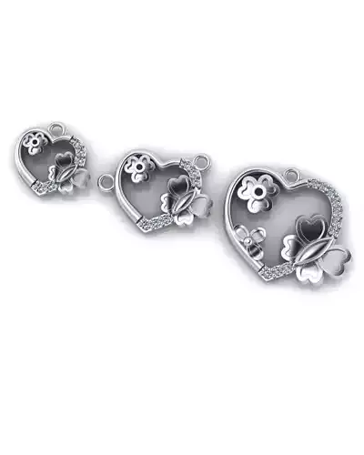 butterfly jewelry set earring pendant and bracelet 