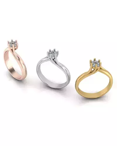 flower setting engagement jewelry ring 