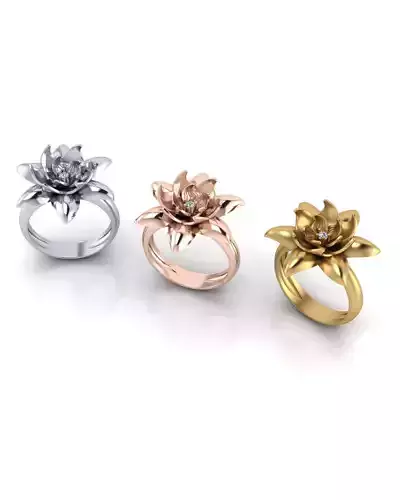 flower jewelry ring 