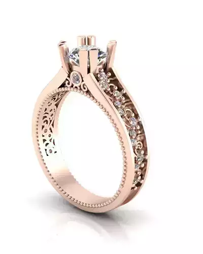 solitaire engagement jewelry ring 