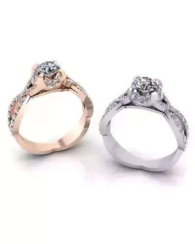 solitaire crown engagement jewelry ring 