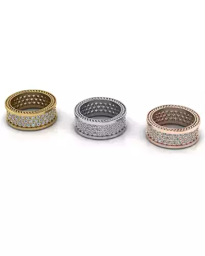 eternity pave setting jewelry ring 