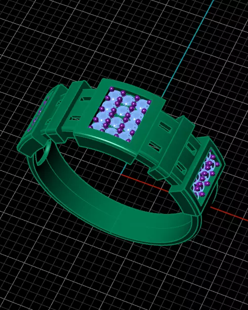 pave setting jewelry ring  3D print model_1