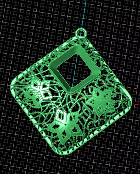 fusion gold pendant 3D print model_1