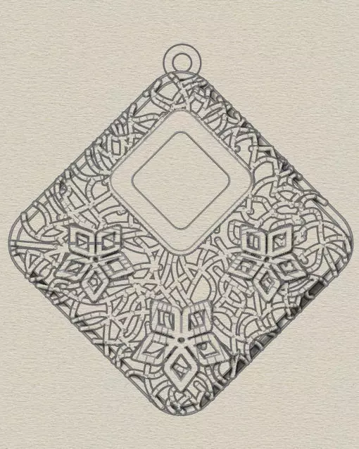 fusion gold pendant 3D print model_2