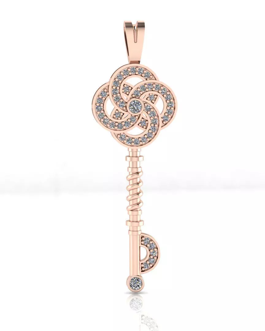 key jewelry pendant 3D print model
