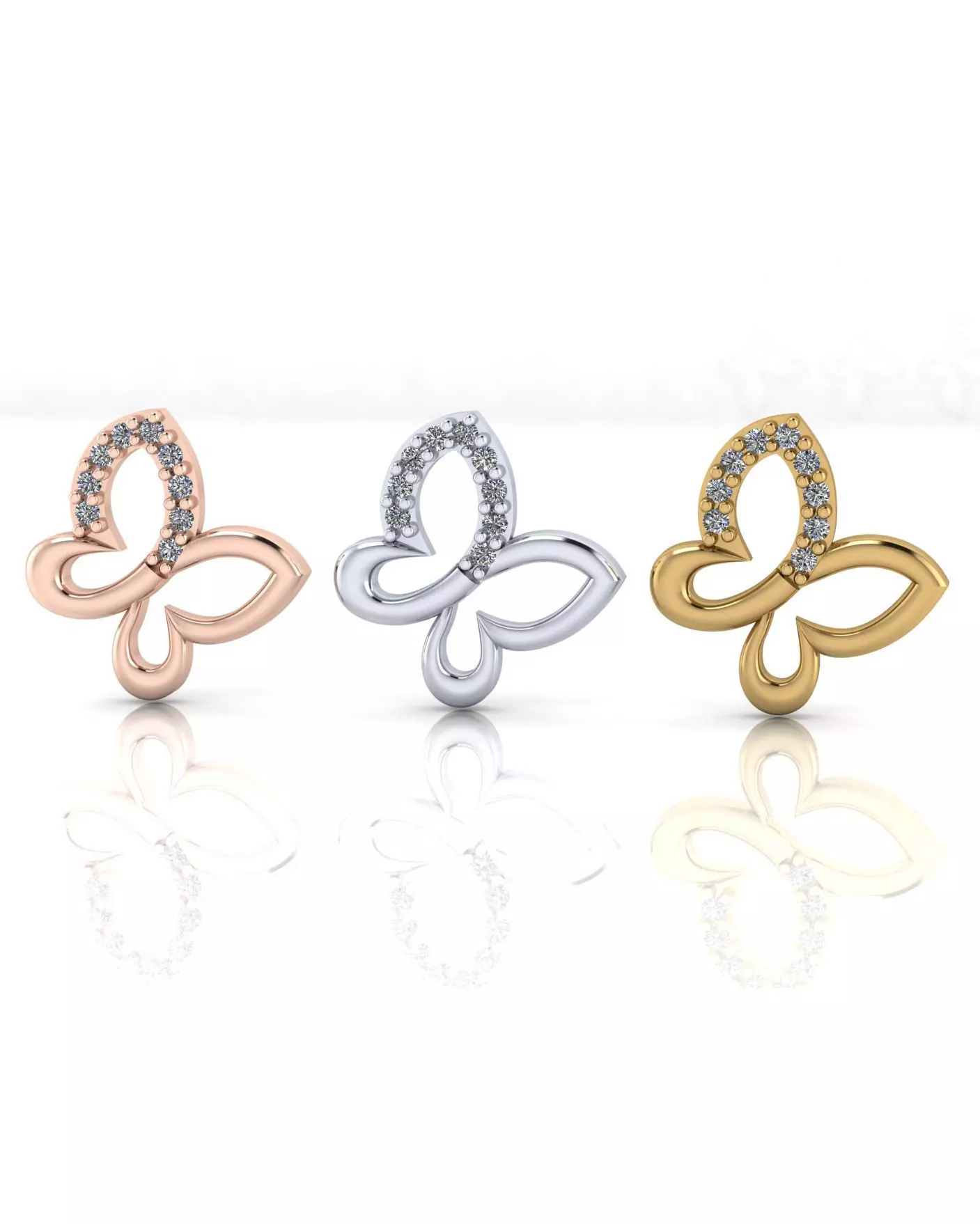 free butterfly jewelry pendant stl 3dm Free 3D print model