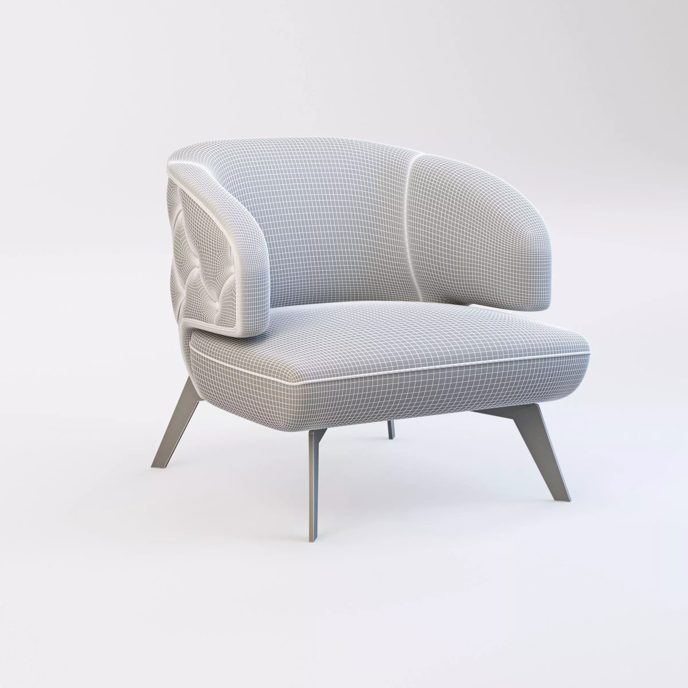 Lounge BUBBLE KAPITONE 151 polythrona 3D model_3