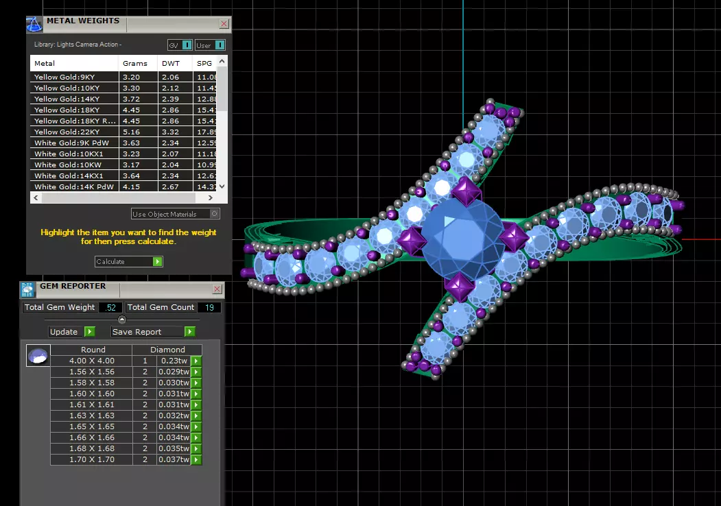 Diamond ring 3D print model_2