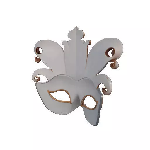2468Venetian Carnival Mask Color 3D Model magic 3D print model_19