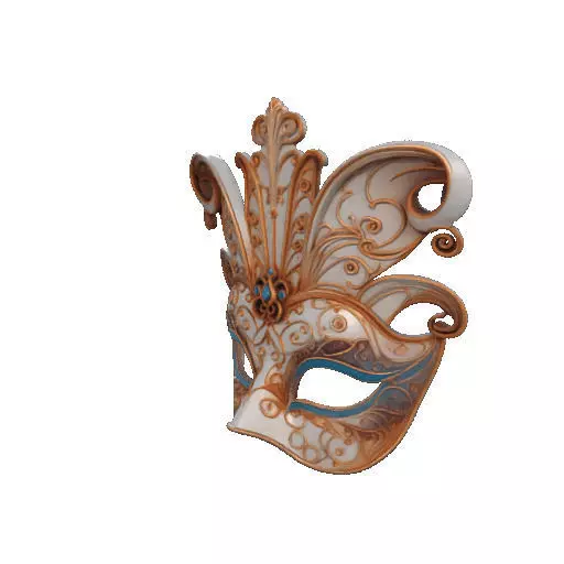 2468Venetian Carnival Mask Color 3D Model magic 3D print model_33