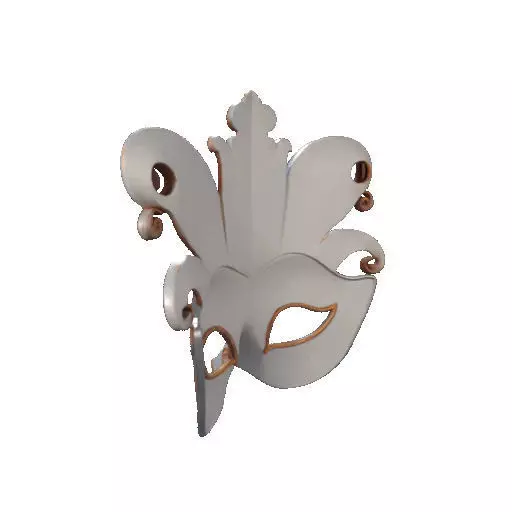 2468Venetian Carnival Mask Color 3D Model magic 3D print model_26