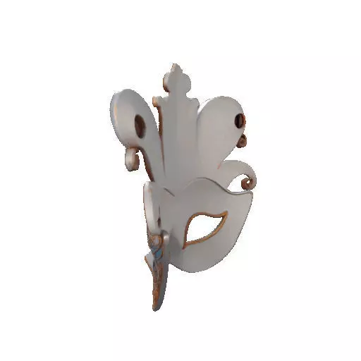 2468Venetian Carnival Mask Color 3D Model magic 3D print model_27