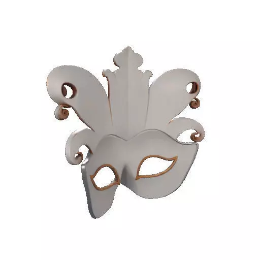 2468Venetian Carnival Mask Color 3D Model magic 3D print model_25