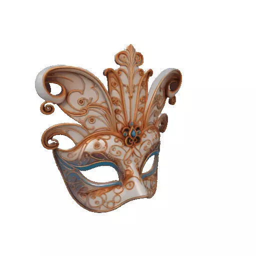 2468Venetian Carnival Mask Color 3D Model magic 3D print model_10