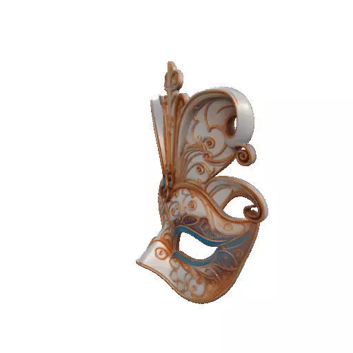 2468Venetian Carnival Mask Color 3D Model magic 3D print model_31