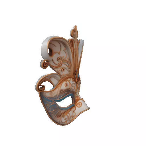 2468Venetian Carnival Mask Color 3D Model magic 3D print model_13