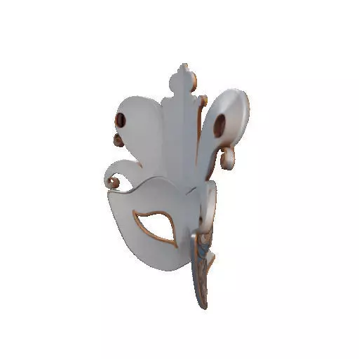 2468Venetian Carnival Mask Color 3D Model magic 3D print model_17