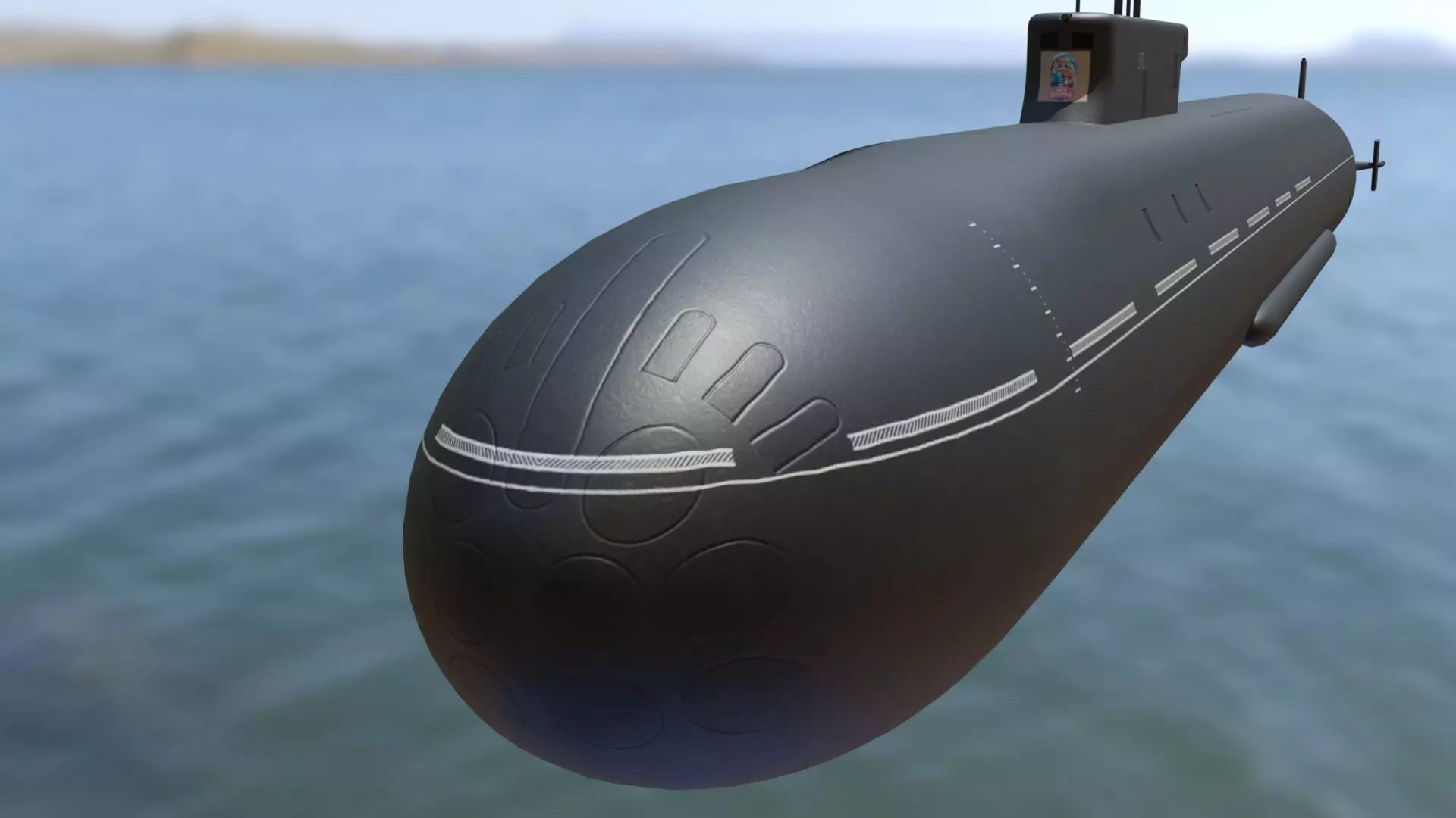 Ballistic Submarine class BOREI-II Low-poly 3D model_7