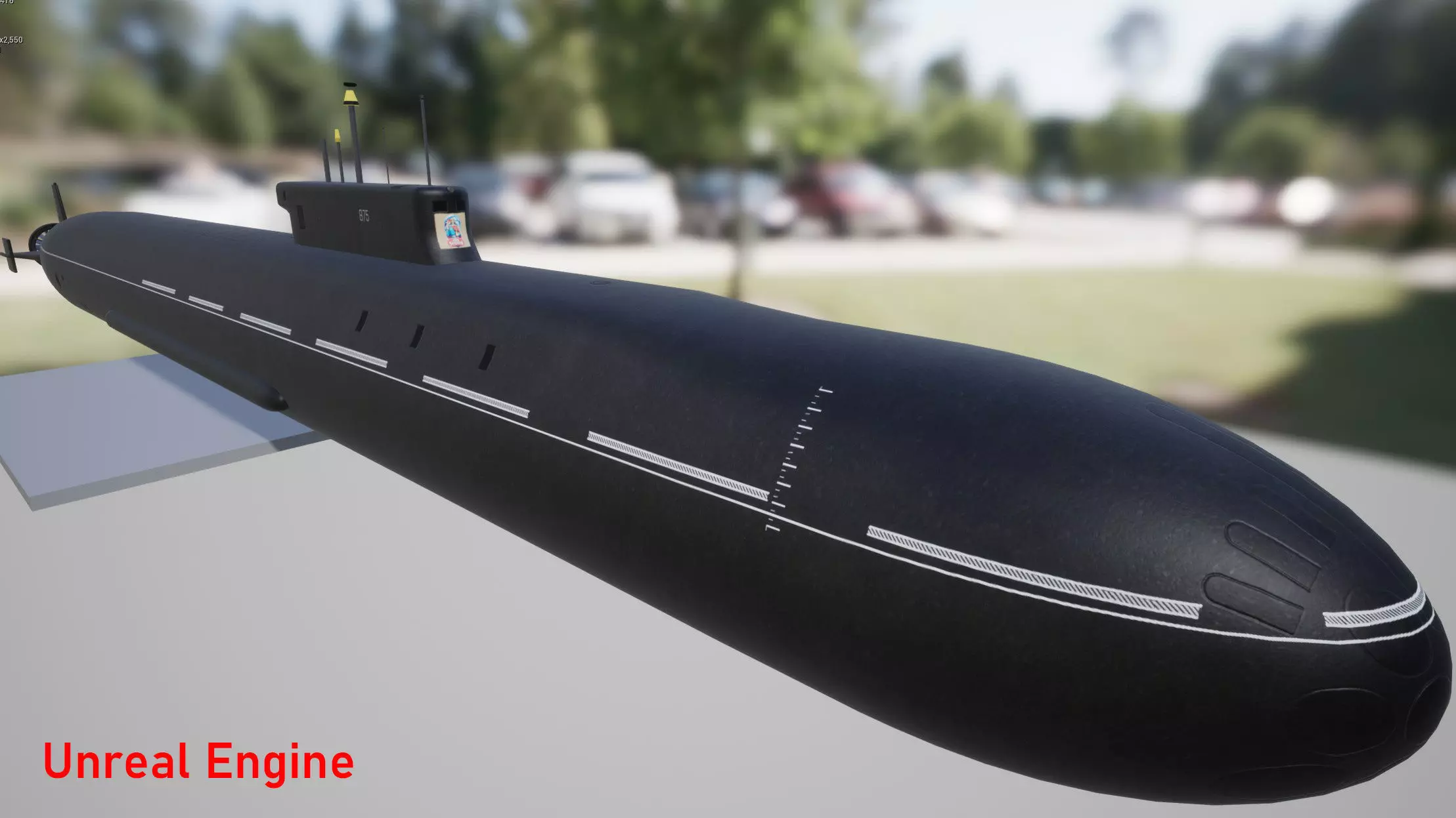 Ballistic Submarine class BOREI-II Low-poly 3D model_14