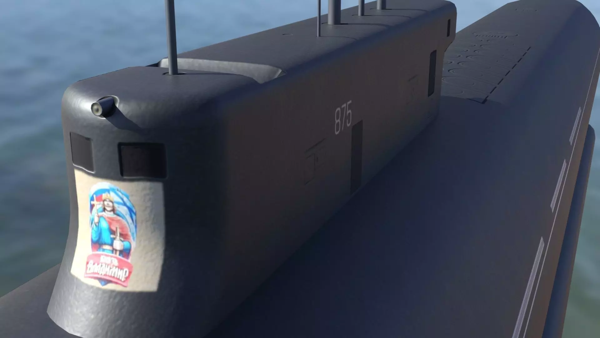 Ballistic Submarine class BOREI-II Low-poly 3D model_6