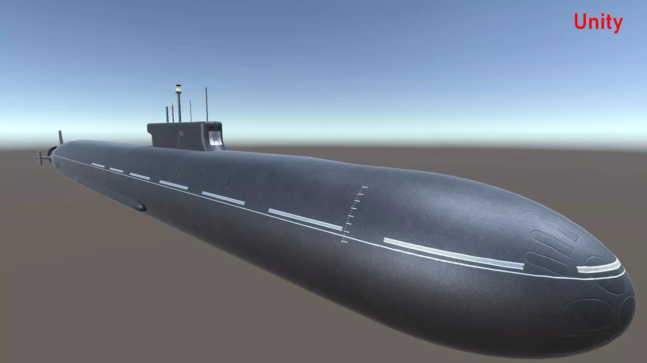 Ballistic Submarine class BOREI-II Low-poly 3D model_11