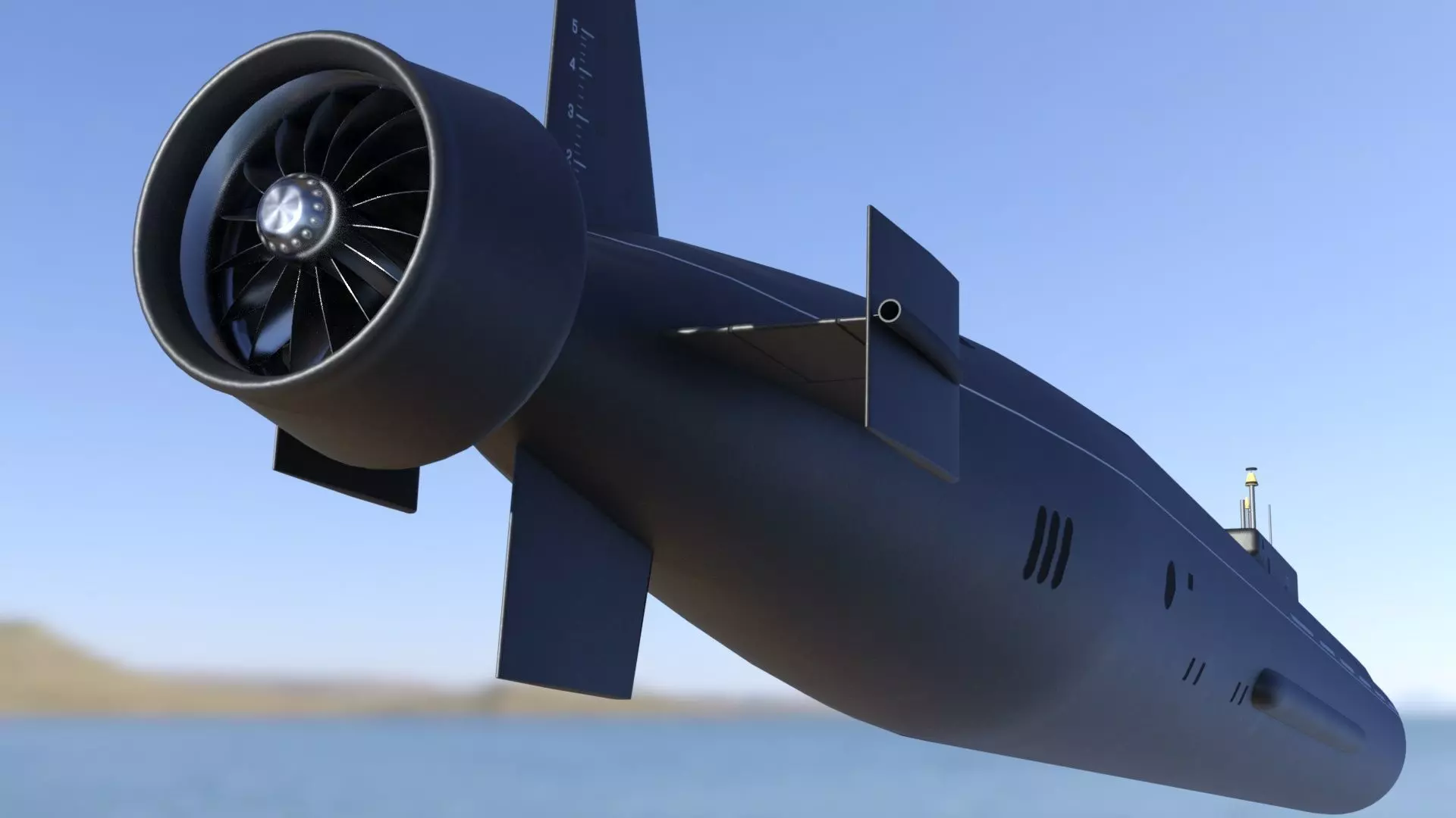 Ballistic Submarine class BOREI-II Low-poly 3D model_8