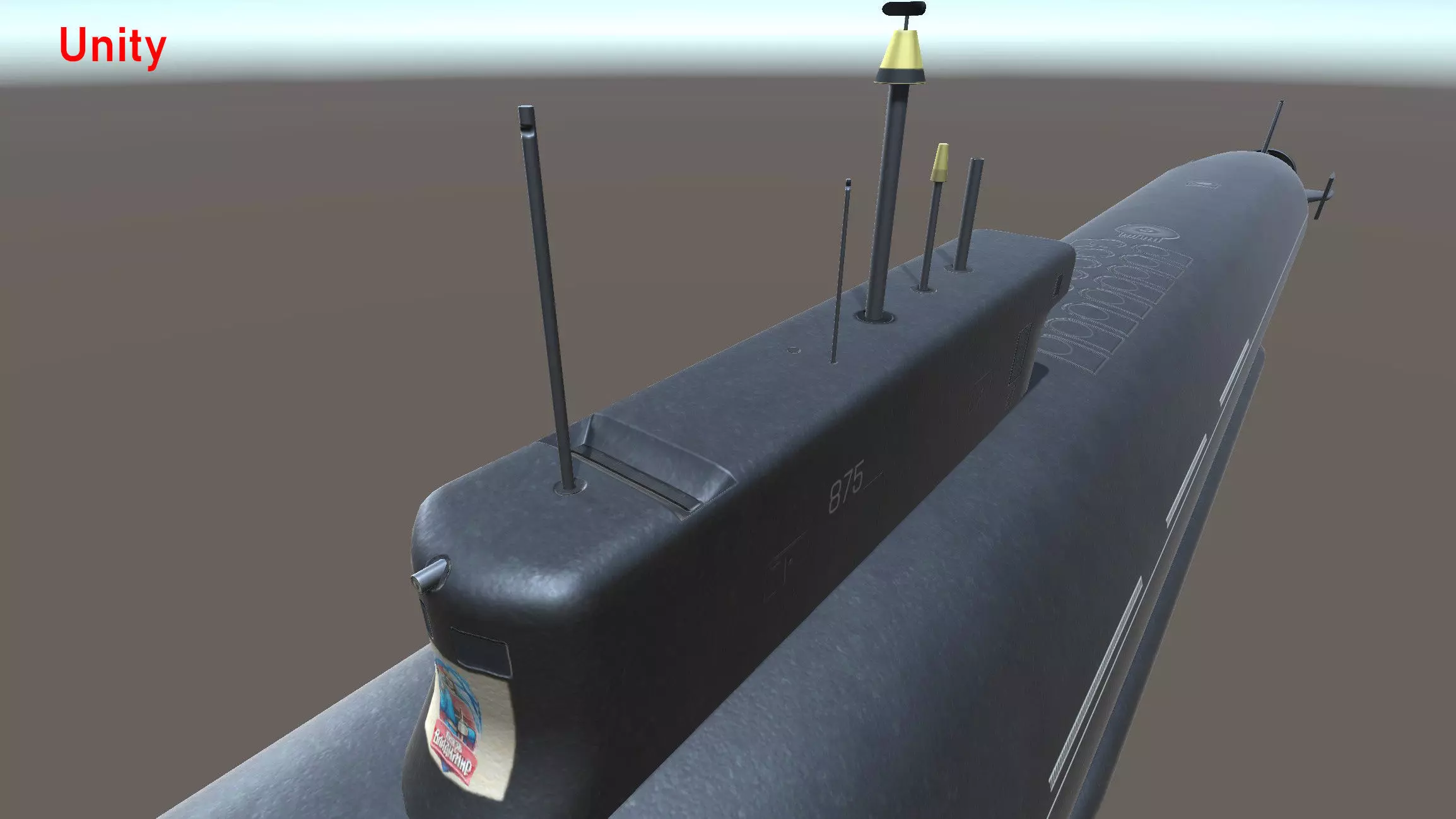 Ballistic Submarine class BOREI-II Low-poly 3D model_13