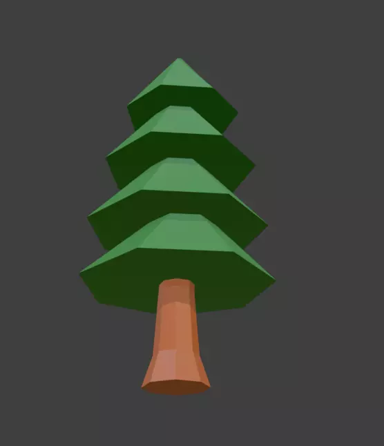 LOW POLY Tree Low-poly 3D model_2