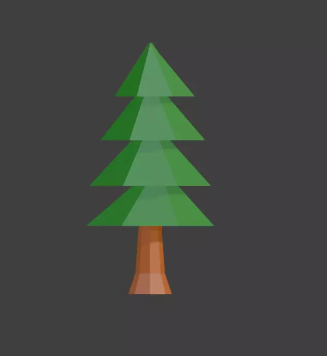 LOW POLY Tree Low-poly 3D model_0