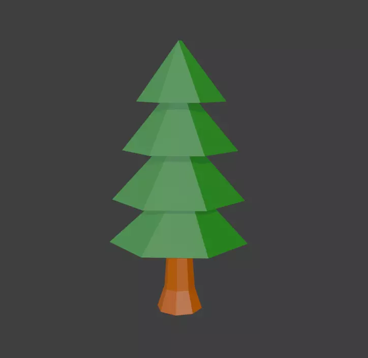 LOW POLY Tree Low-poly 3D model_1