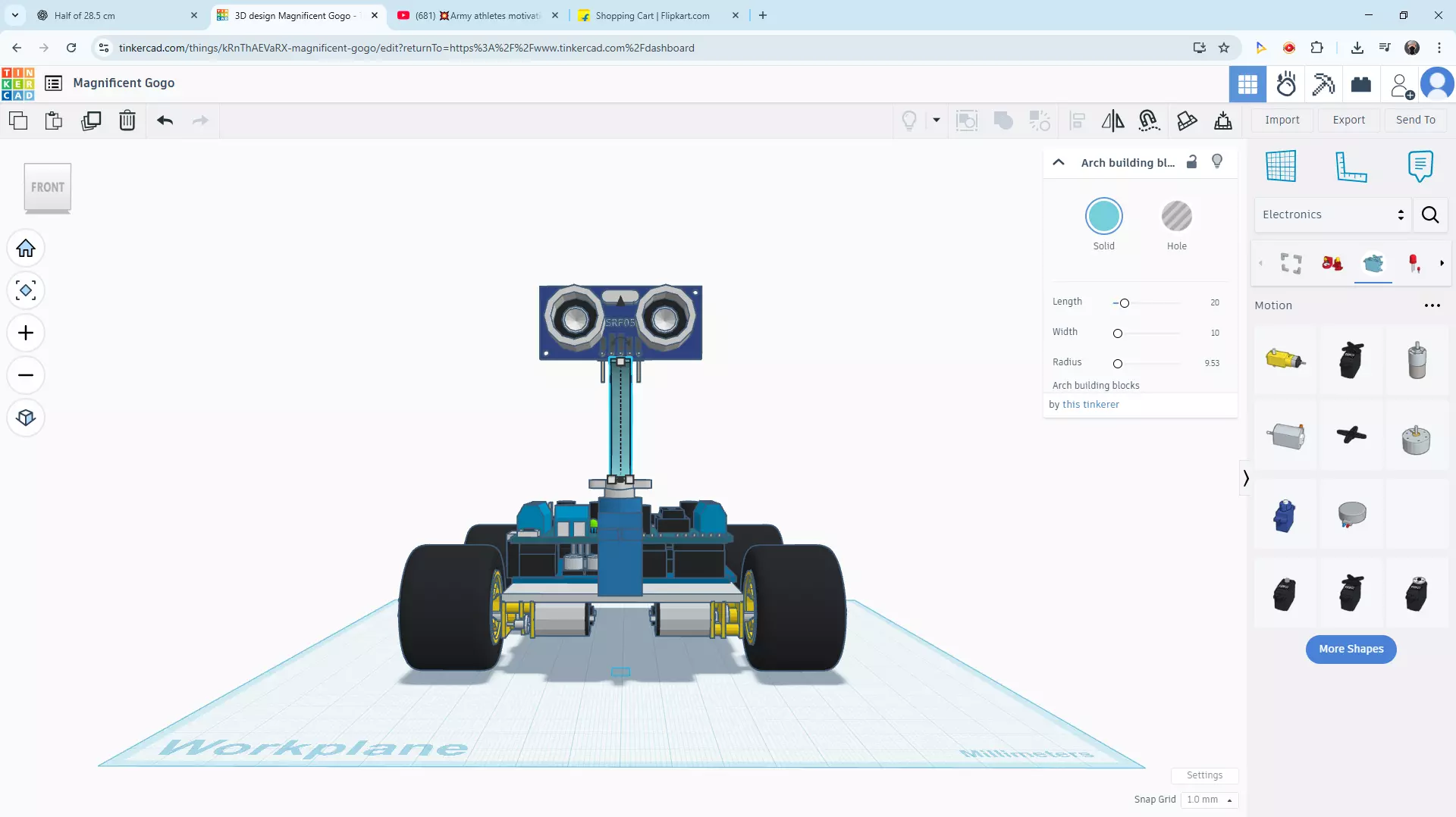 human following robot-3D 3D print model