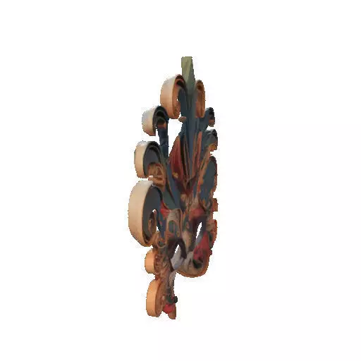 2469Venetian Carnival Mask Color 3D Model magic 3D print model_29