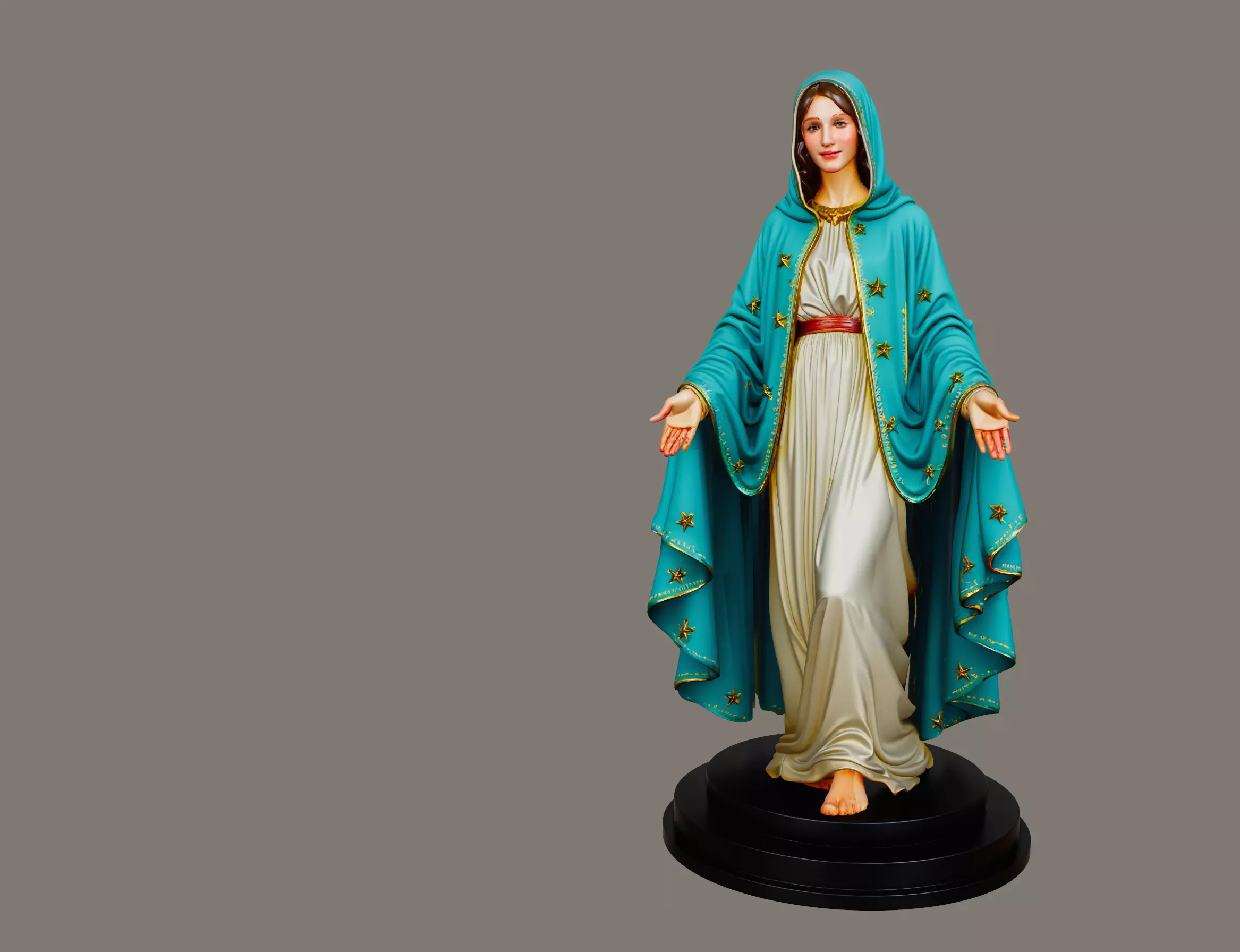 Virgin Mary Open Arms STL Devotional 3D Model 3D print model