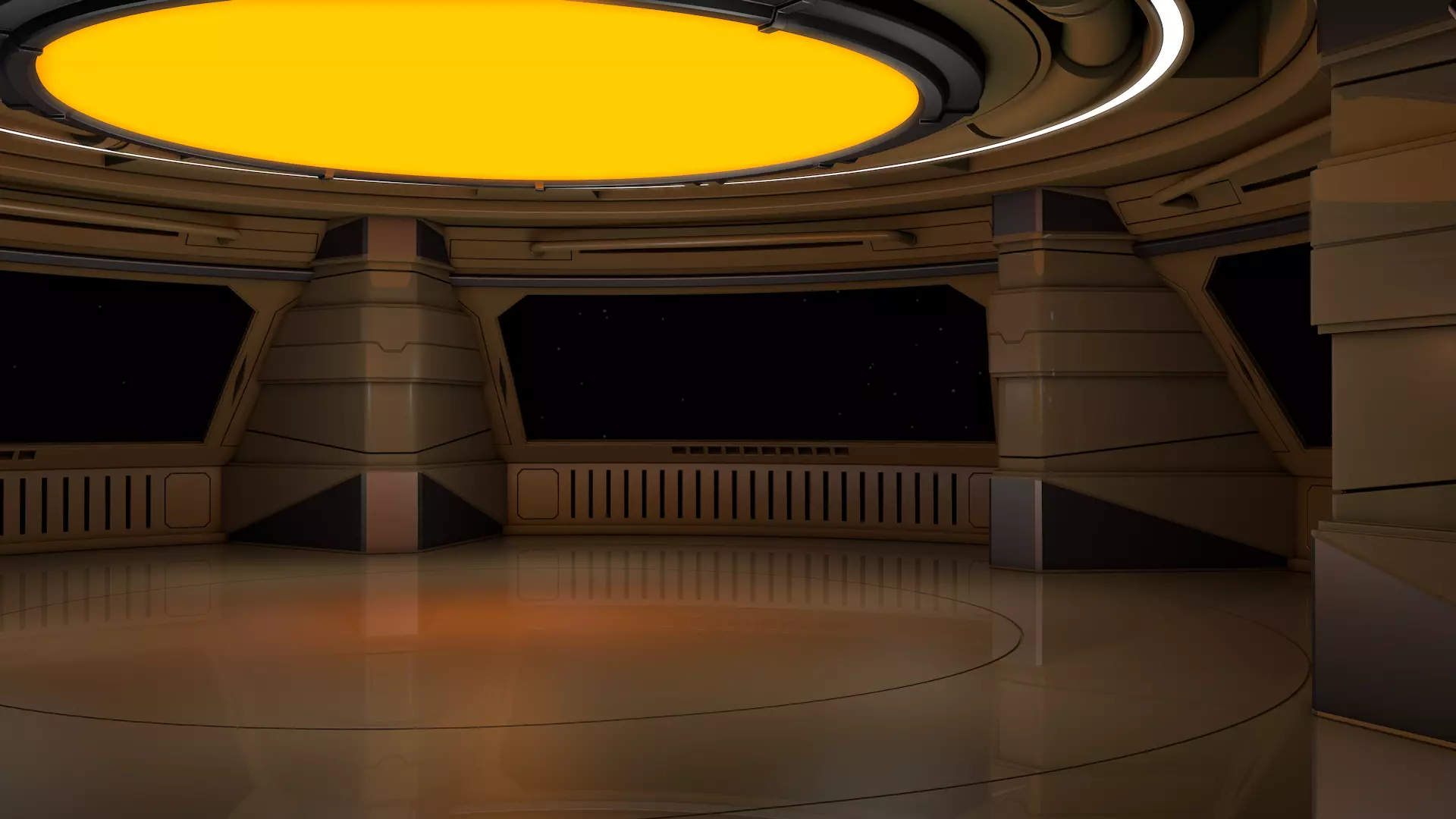 Sci Fi Room 3D model_2