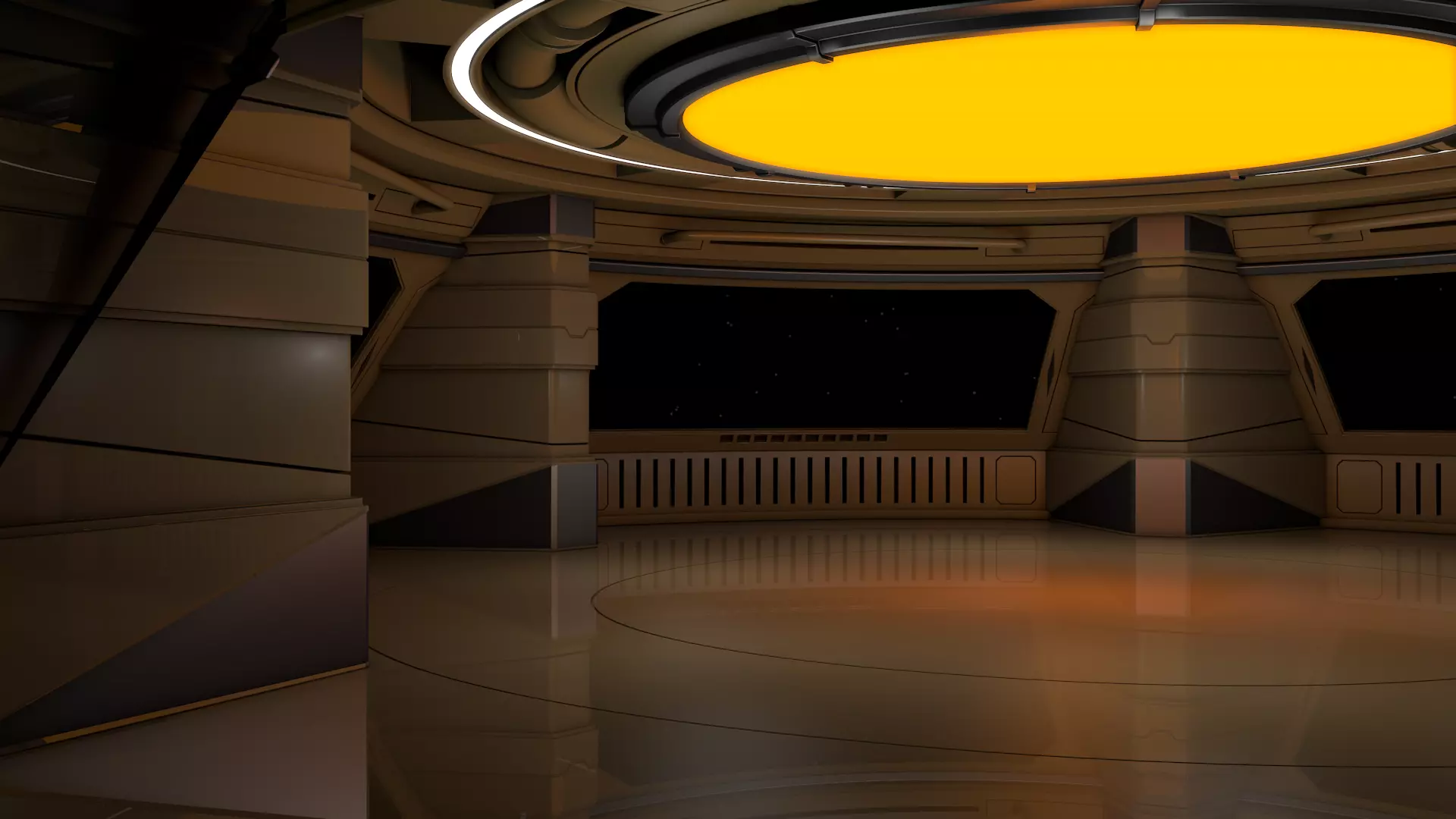 Sci Fi Room 3D model_1