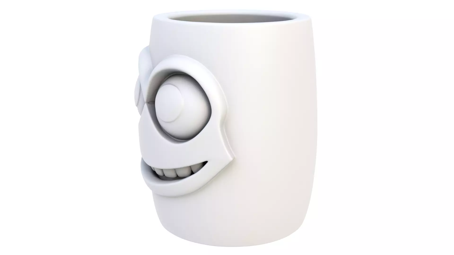 Mug smiling 3D model_2