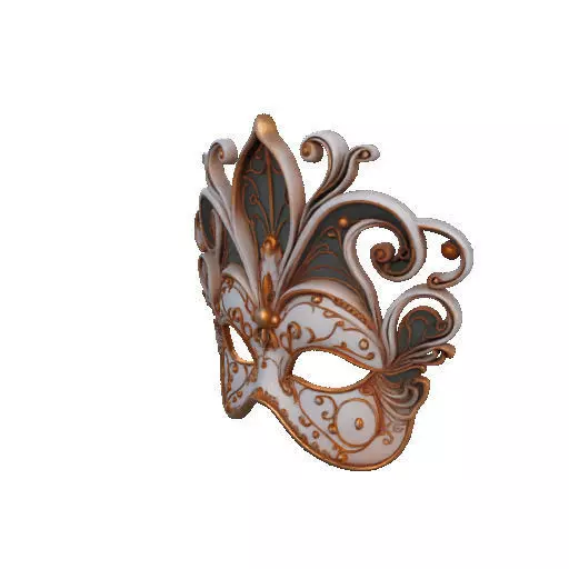 2470Venetian Carnival Mask Color 3D Model magic 3D print model_34