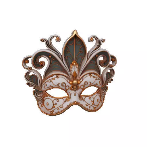 2470Venetian Carnival Mask Color 3D Model magic 3D print model_9