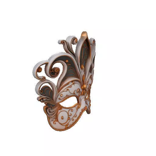2470Venetian Carnival Mask Color 3D Model magic 3D print model_13