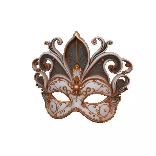 2470Venetian Carnival Mask Color 3D Model magic 3D print model_37