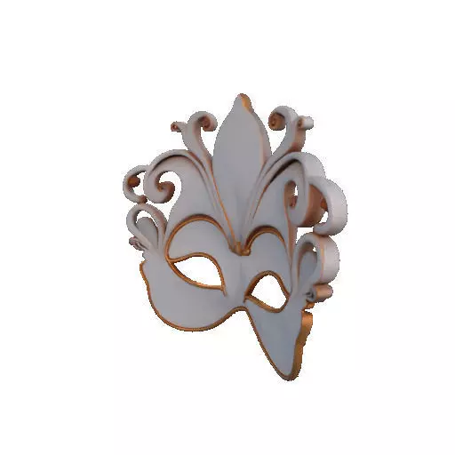 2470Venetian Carnival Mask Color 3D Model magic 3D print model_19