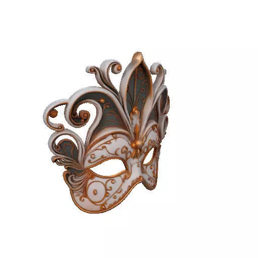 2470Venetian Carnival Mask Color 3D Model magic 3D print model_12