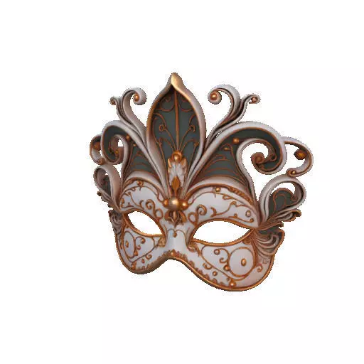 2470Venetian Carnival Mask Color 3D Model magic 3D print model_36