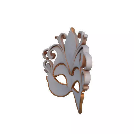 2470Venetian Carnival Mask Color 3D Model magic 3D print model_18