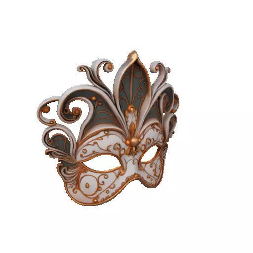 2470Venetian Carnival Mask Color 3D Model magic 3D print model_11