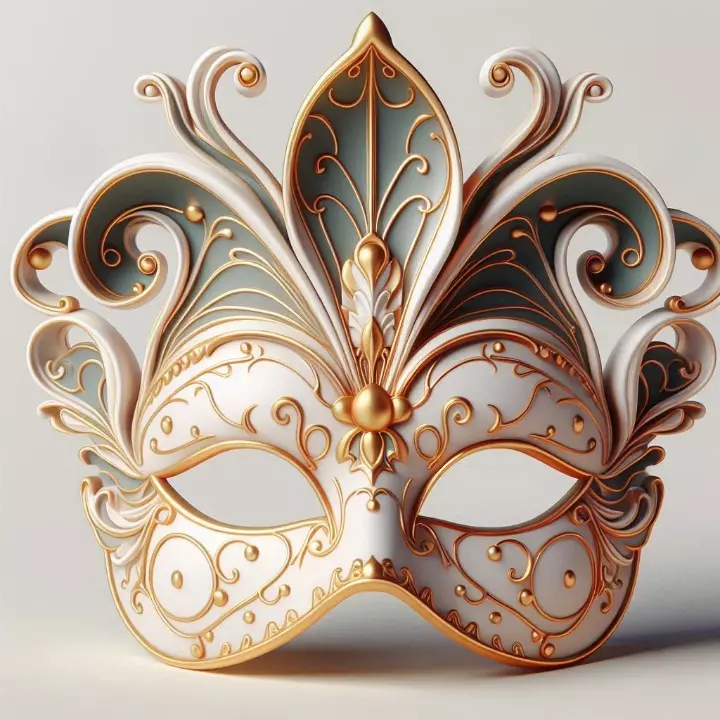 2470Venetian Carnival Mask Color 3D Model magic 3D print model_1