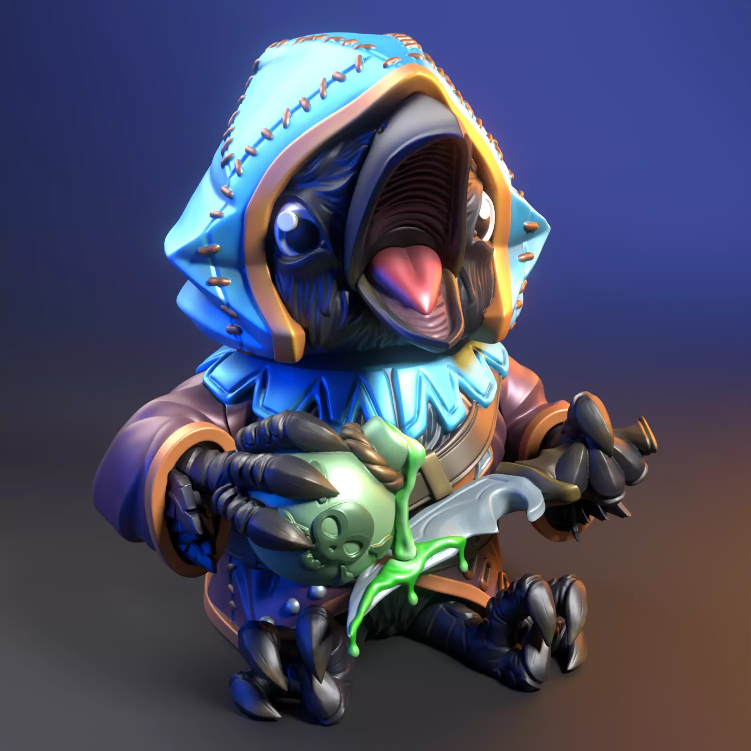 Kenku rogue Bobble Head 3D print model